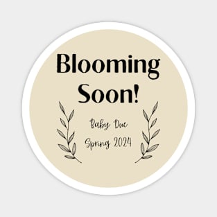 Blooming Soon Pregnancy Announcement Magnet